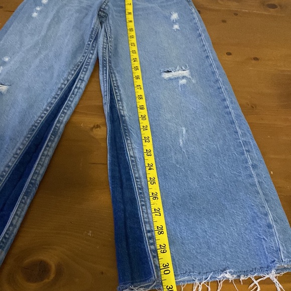 Zara Wide Leg Denim Jeans Size 9 - Picture 14 of 15